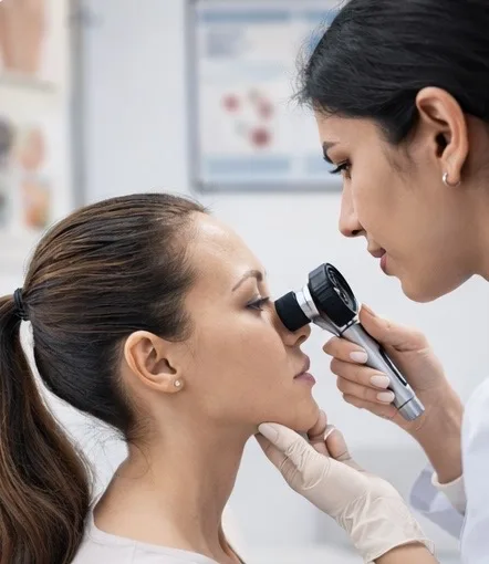 Acne and skin condition treatment at dermatology clinic